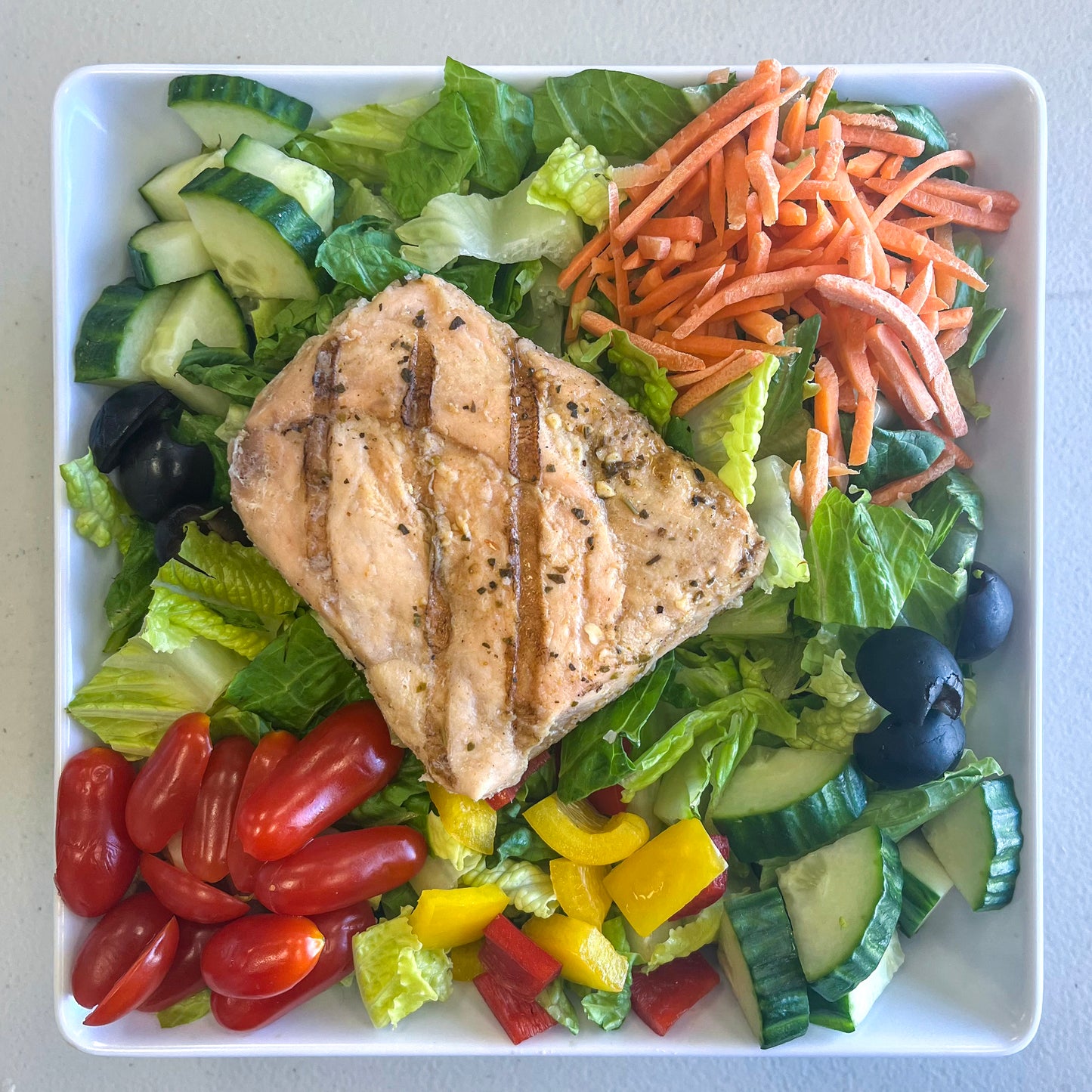 Garden Salad with Salmon