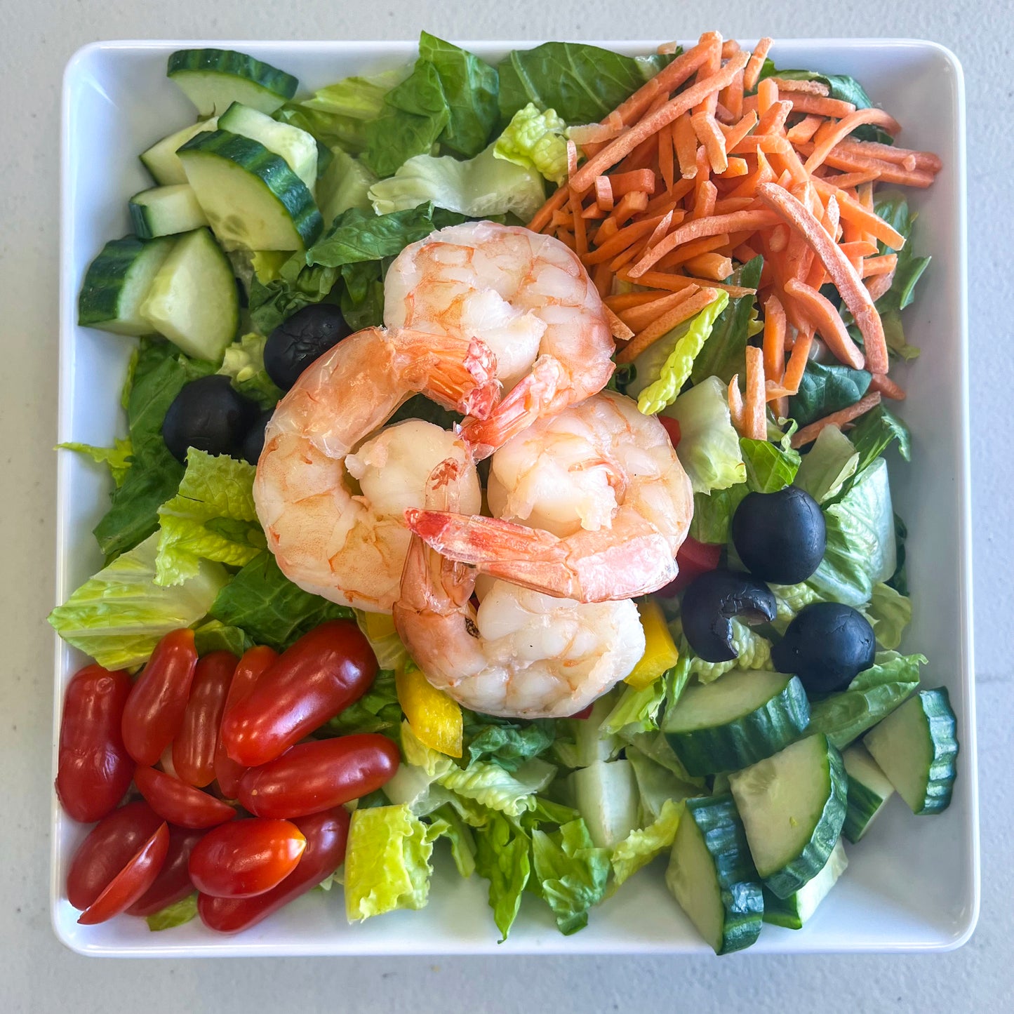 Garden Salad with Shrimp