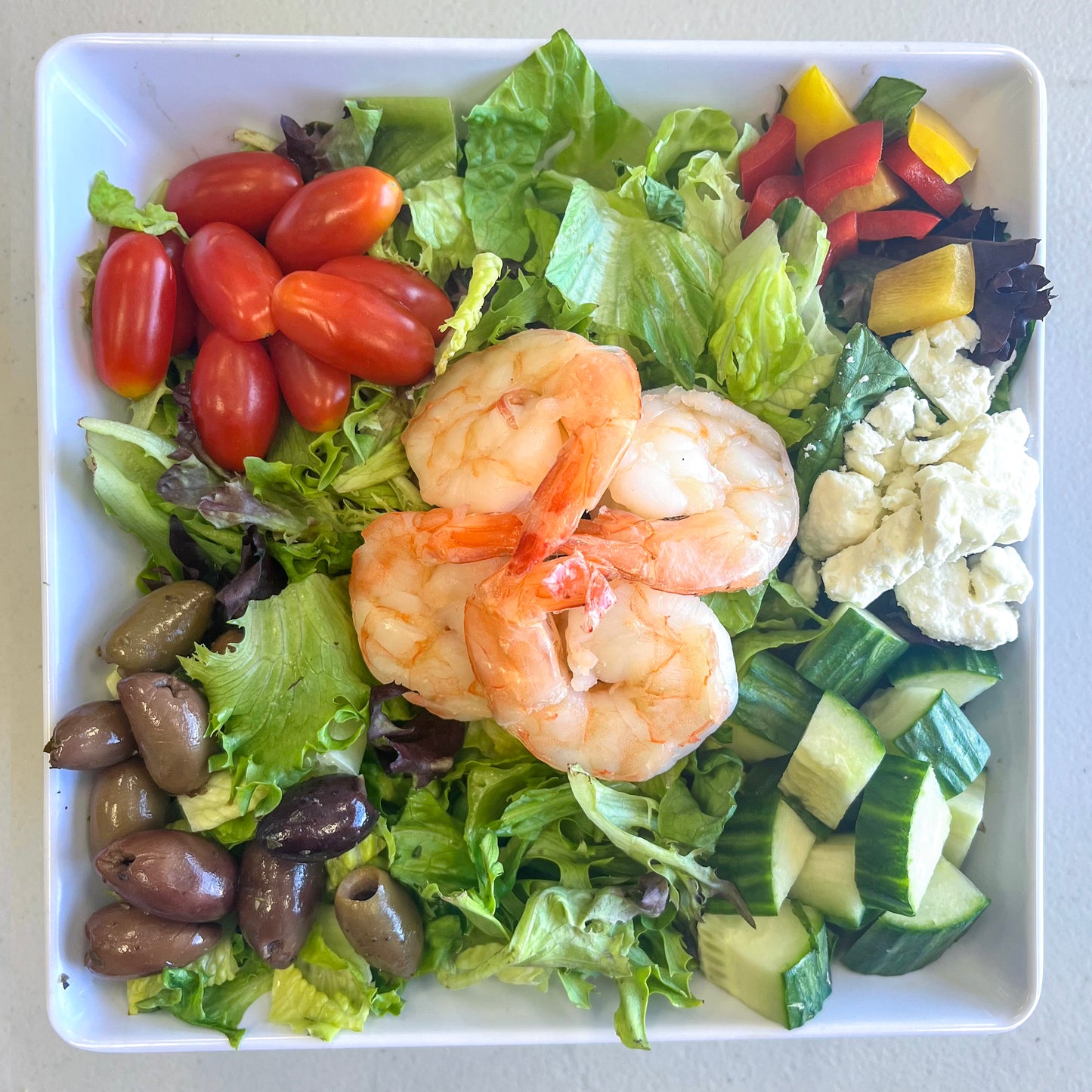 Greek Salad with Shrimp